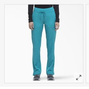 Dickie’s Women’s Dynamix Straight Leg Cargo Scrub Pants, Teal Blue